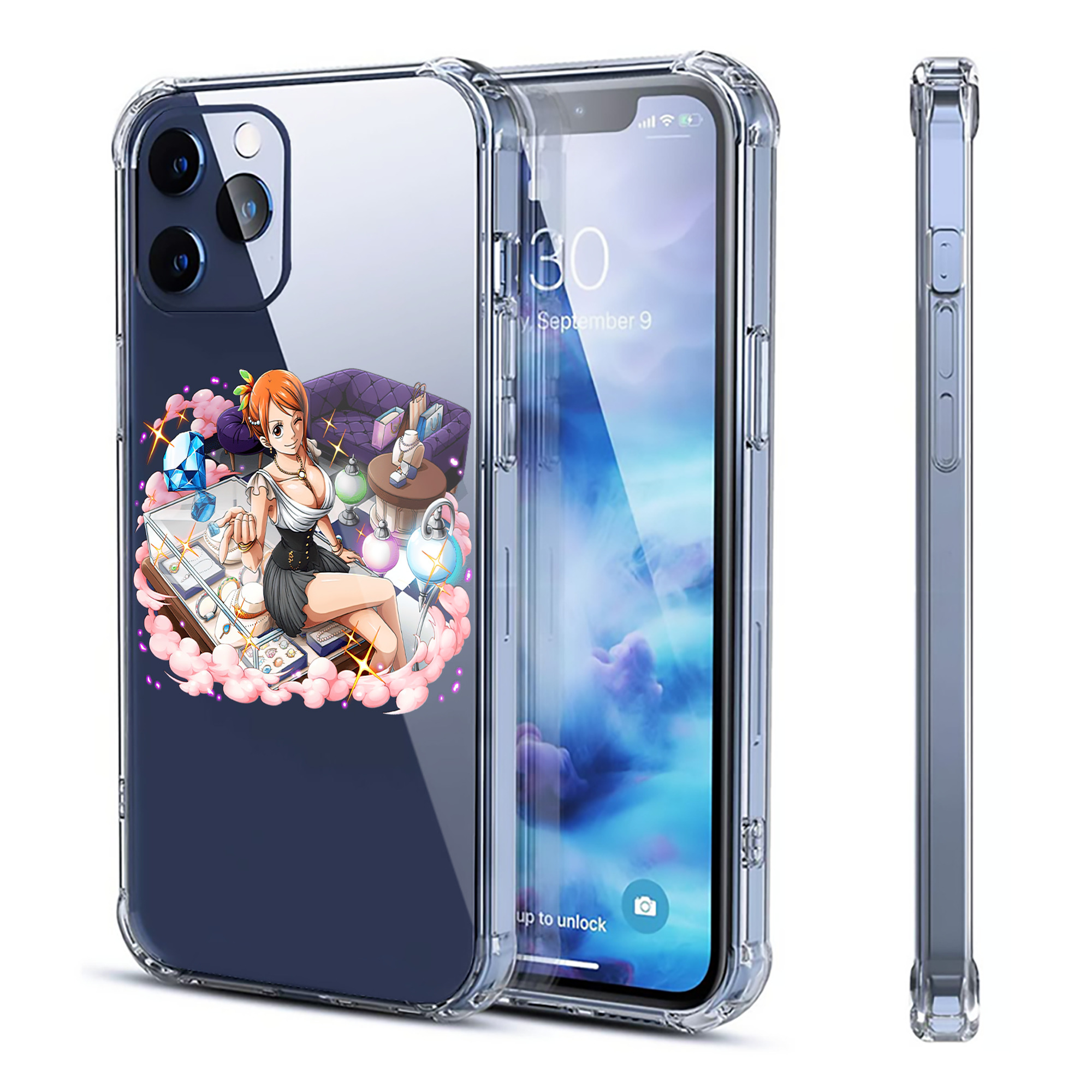 （画像用） ワンピース ナミ ONE PIECE Nami 【iPhone 12シリーズ対応】透明スマホケース（クリアソフトケース）